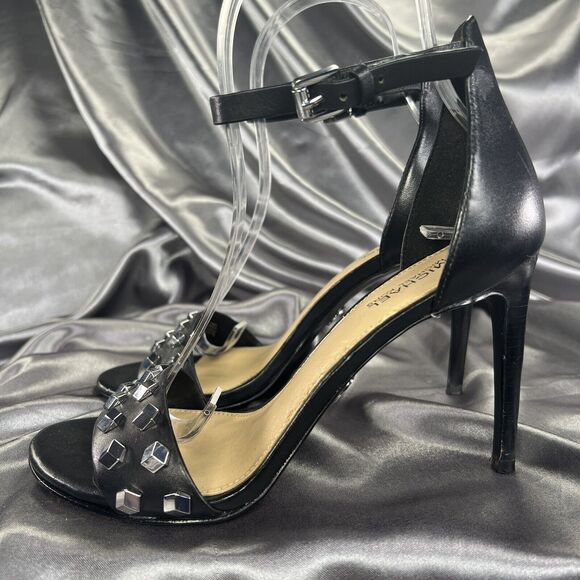 Michael Kors Studded High Heels Women's size 5.5 Stiletto Black Silver‎ Worn 2x - Picture 4 of 16